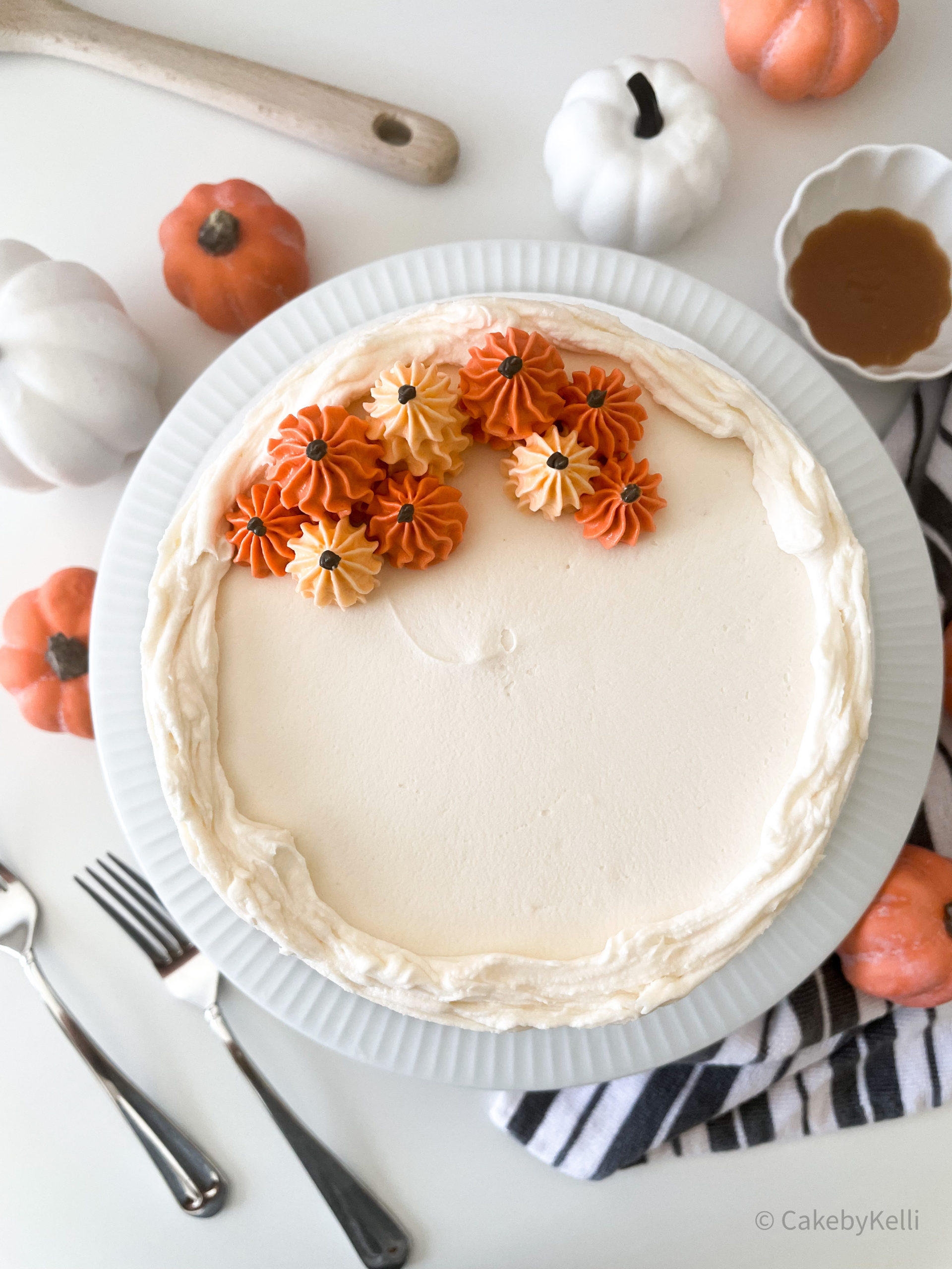 Pumpkin Spice Cake With Sweet Cream Cheese Frosting